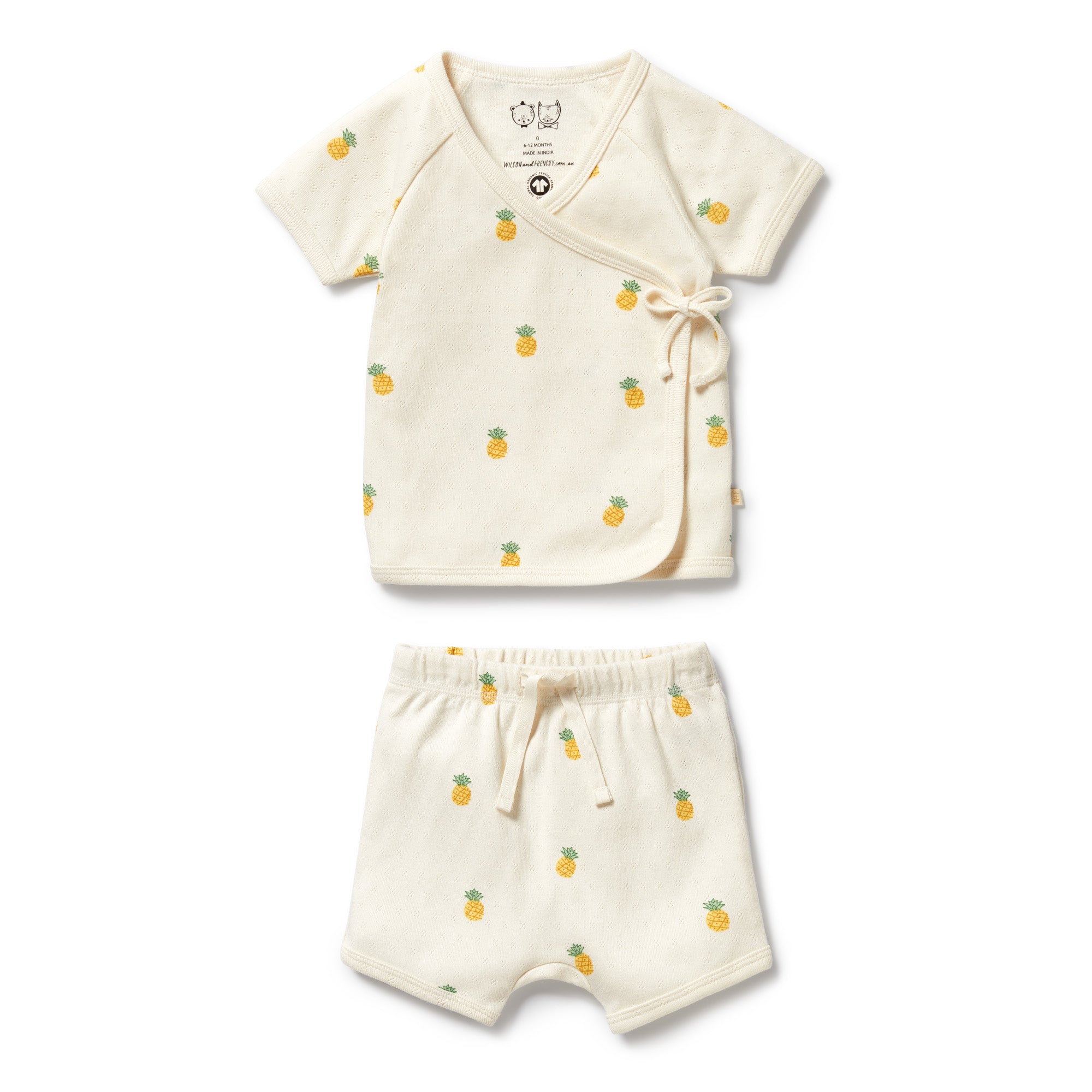 Wilson & Frenchy Unisex Onesie Piney Pals Organic Kimono Set