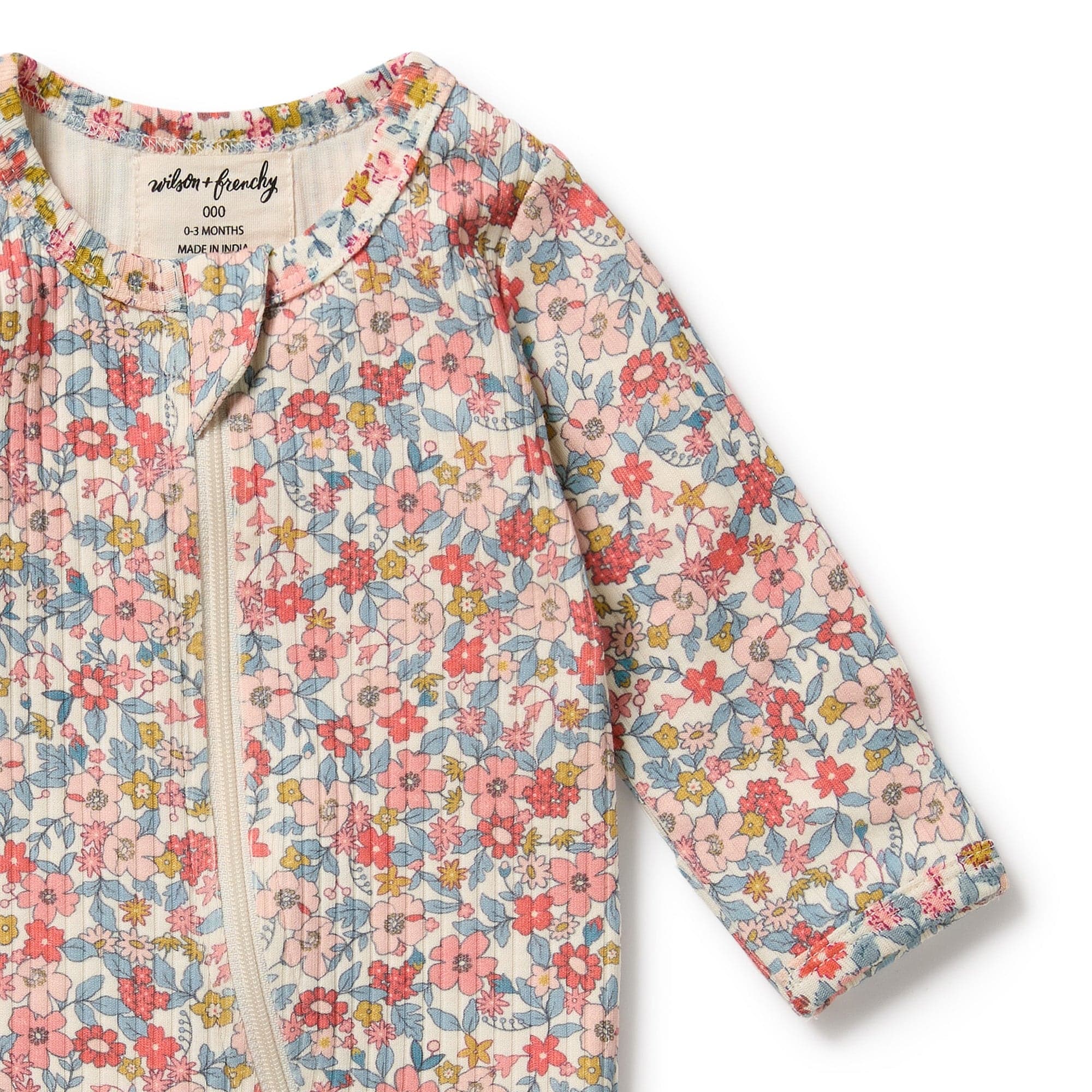 Wilson & Frenchy Unisex Onesie Summer BloomOrganic Zipsuit with Feet