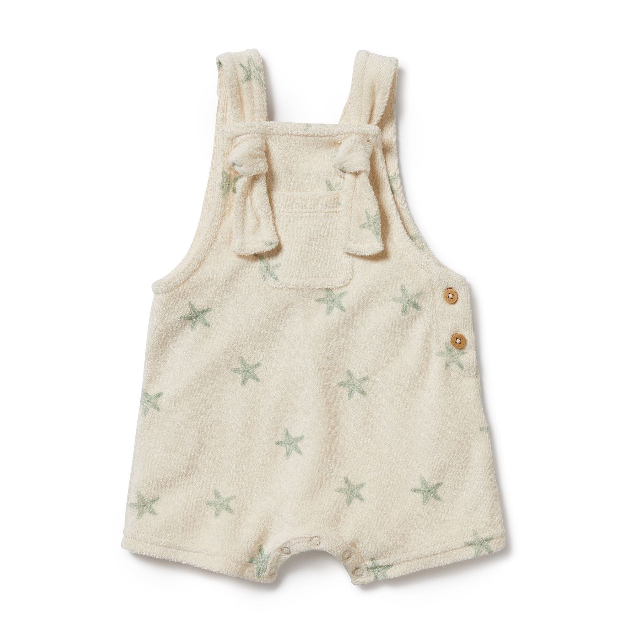 Wilson & Frenchy Boys All In Ones Tiny Starfish Organic Terry Overall