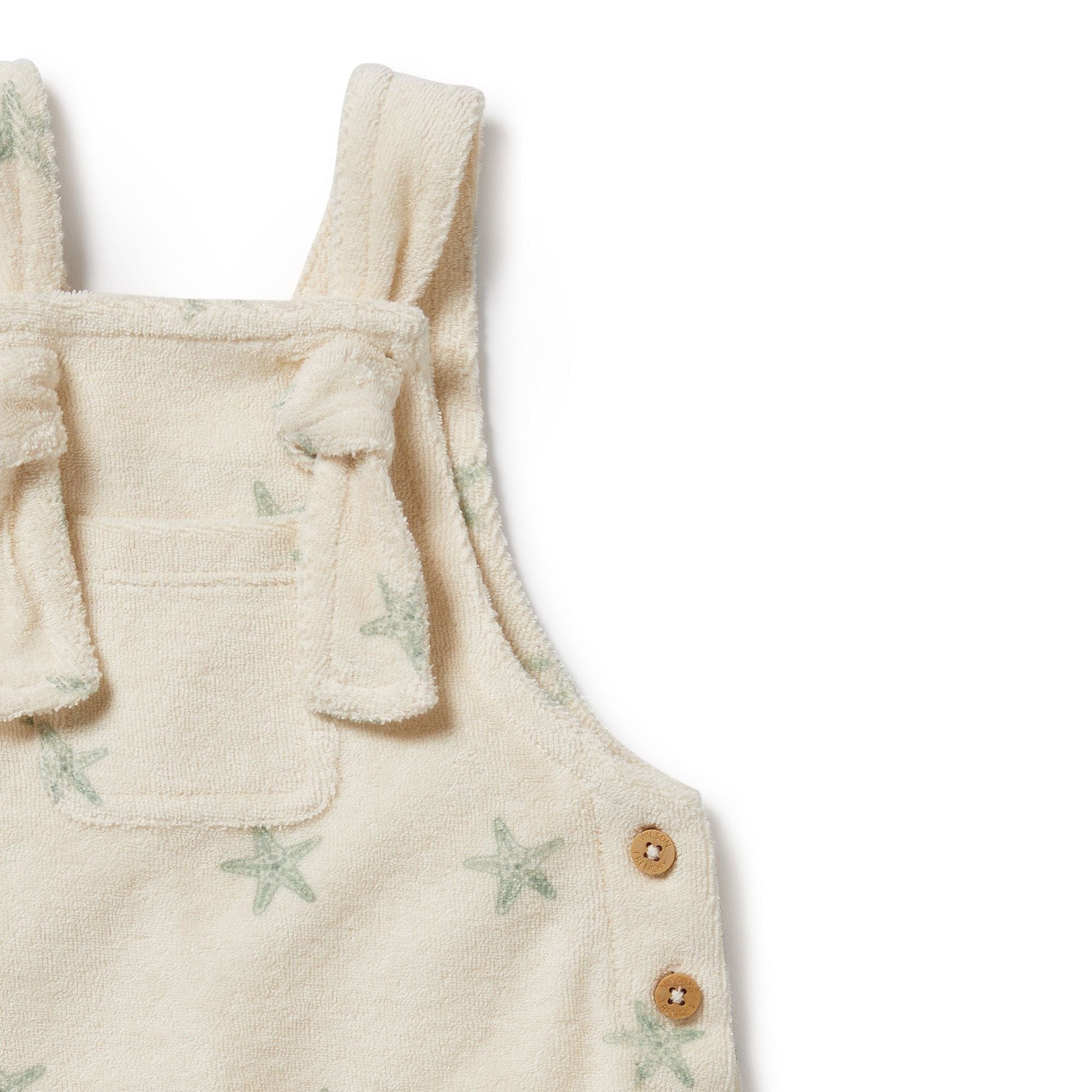 Wilson & Frenchy Boys All In Ones Tiny Starfish Organic Terry Overall
