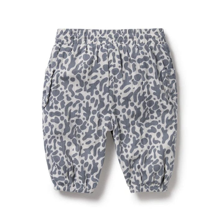 Wilson & Frenchy Unisex Pants Blue Coral Organic Crinkle Pant