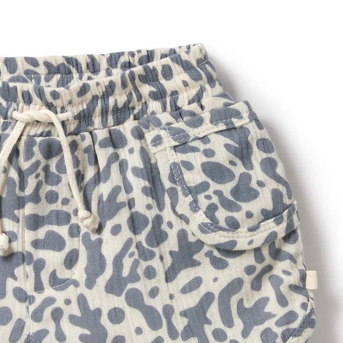 Wilson & Frenchy Unisex Pants Blue Coral Organic Crinkle Short