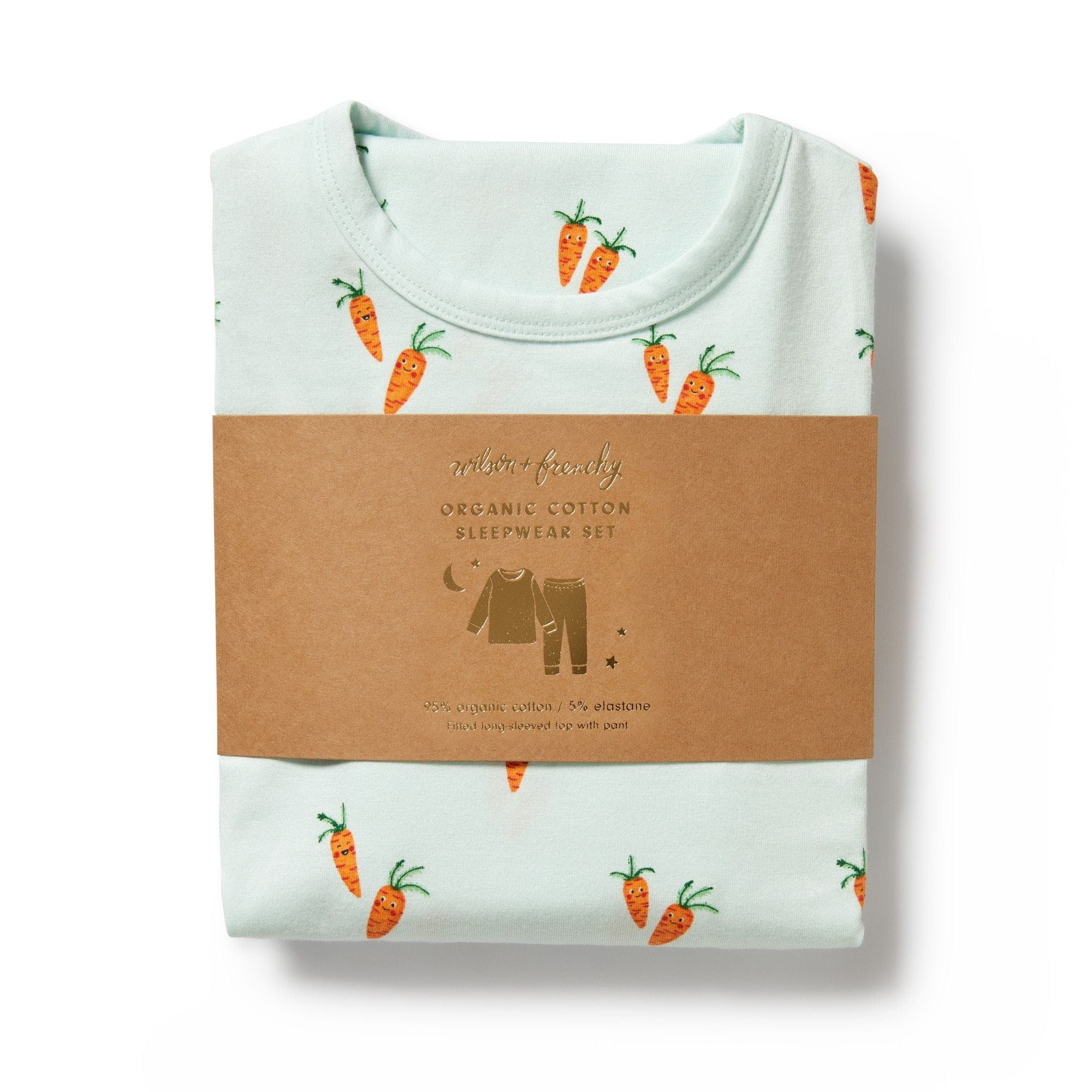 Wilson & Frenchy Unisex Sleepware Cute Carrots Organic Long Sleeved Pyjamas