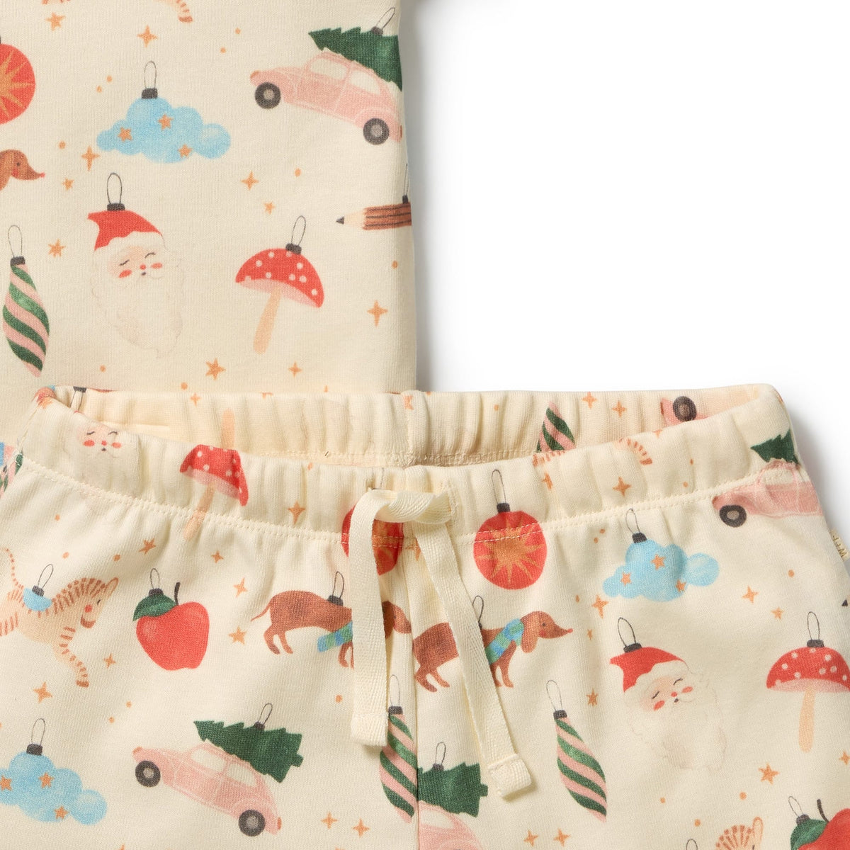 Wilson & Frenchy Unisex Sleepware Deck the Halls Organic Rib Short Sleeved Pyjamas