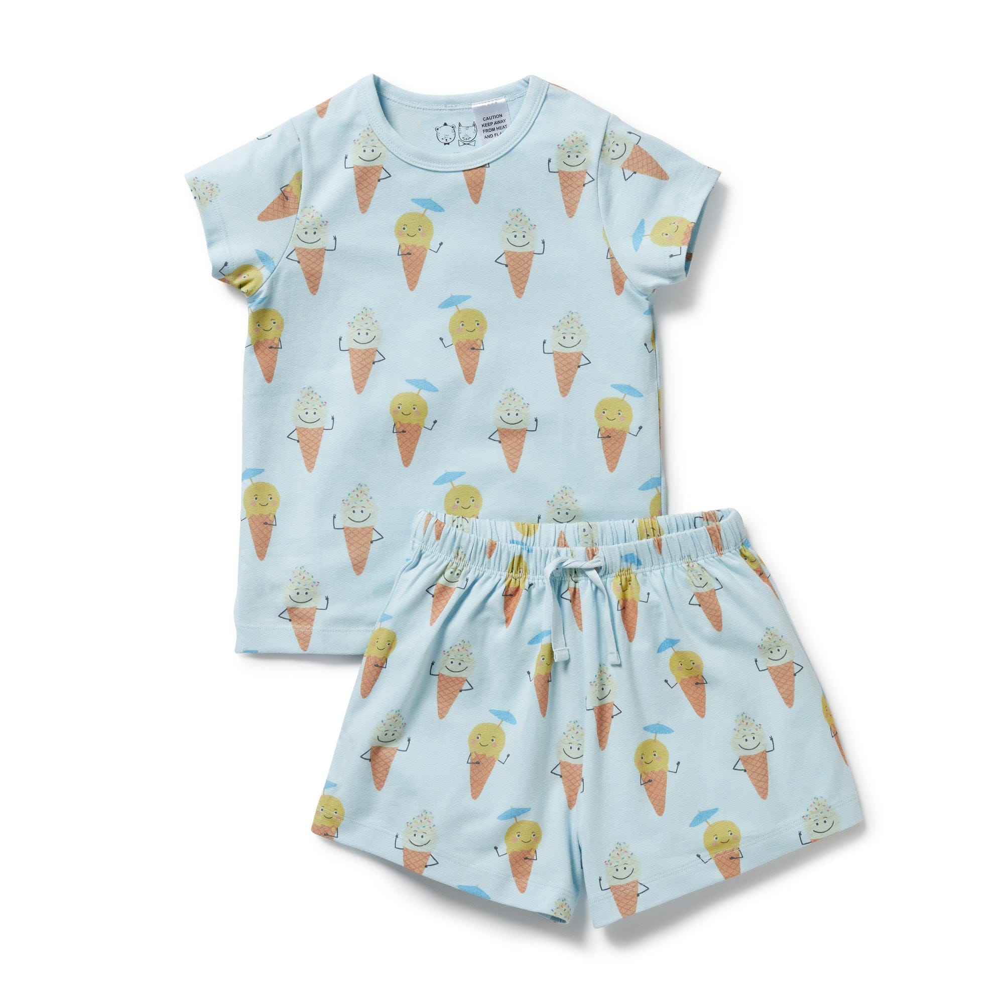 Wilson & Frenchy Unisex Sleepware Frosty Friends Organic Short Sleeved Pyjamas