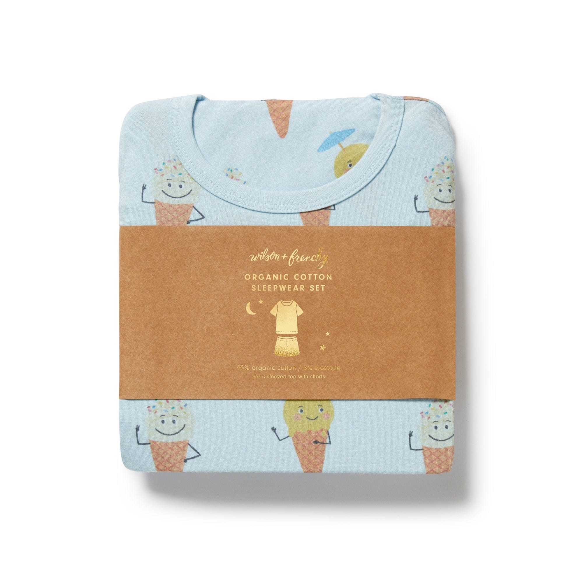 Wilson & Frenchy Unisex Sleepware Frosty Friends Organic Short Sleeved Pyjamas