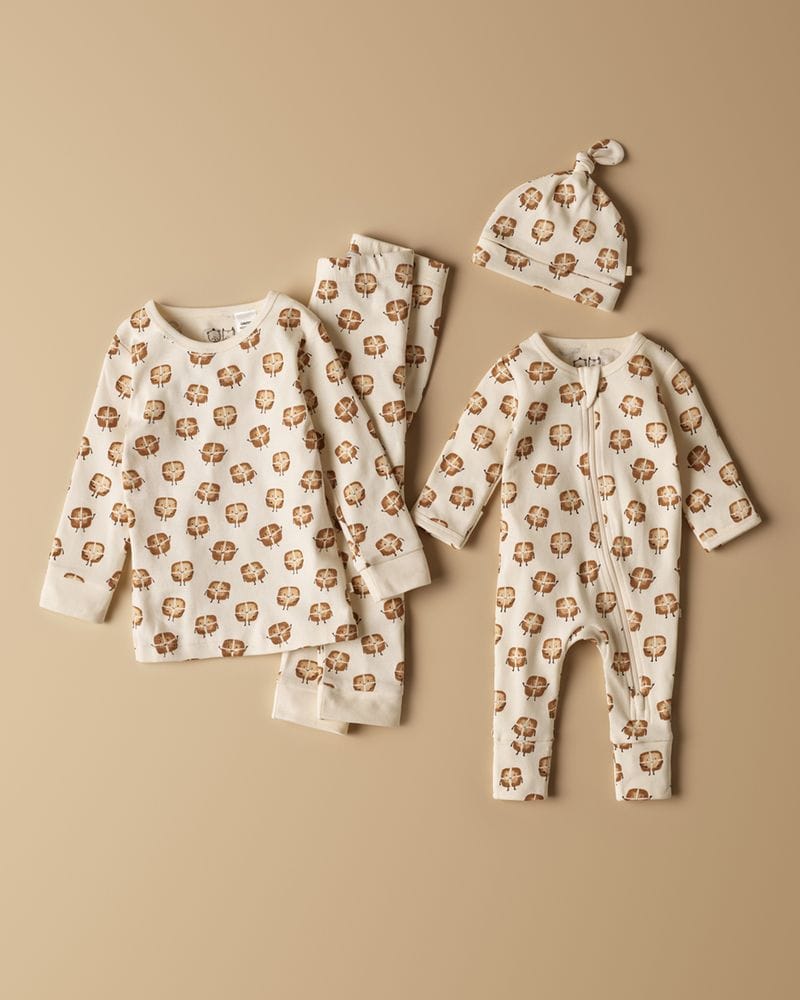 Wilson & Frenchy Unisex Sleepware Hot Cross Buns Organic Long Sleeved Pyjamas