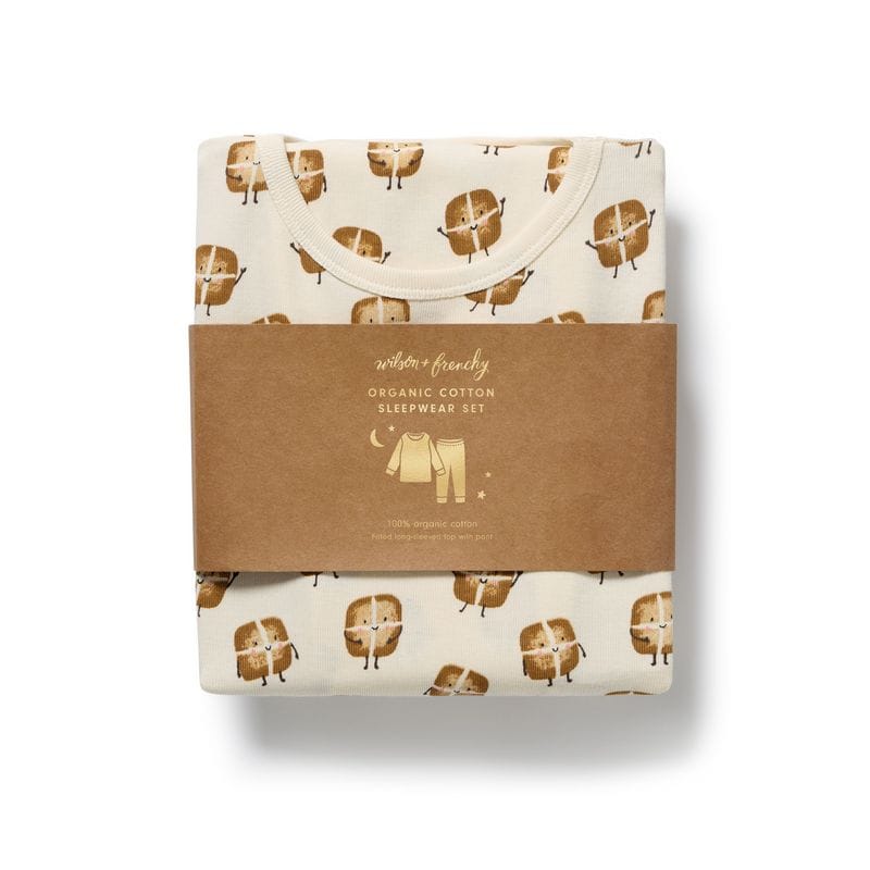 Wilson & Frenchy Unisex Sleepware Hot Cross Buns Organic Long Sleeved Pyjamas