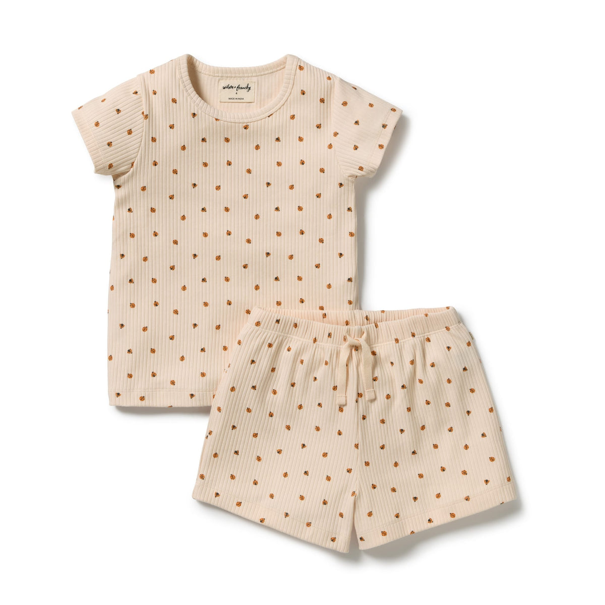 Wilson & Frenchy Unisex Sleepware Little Lady Bugs Organic Short Sleeved Pyjamas