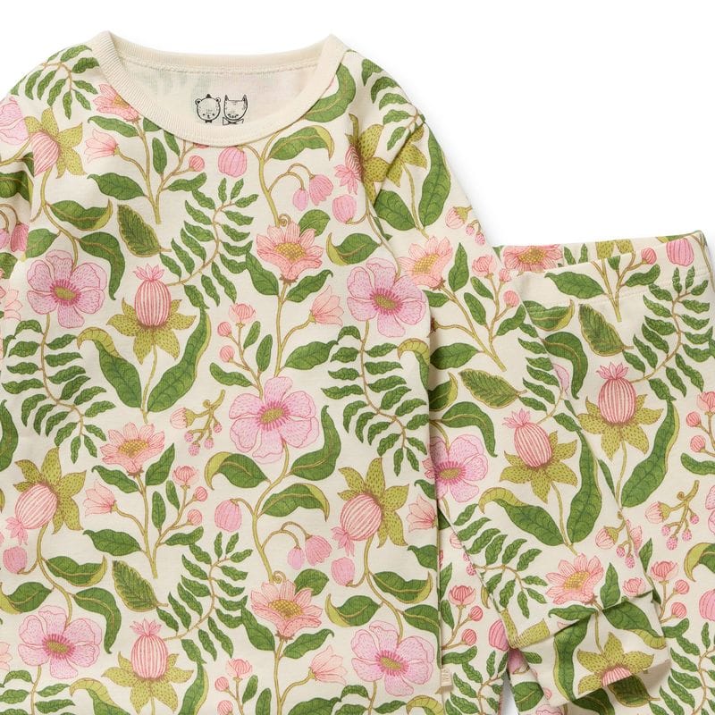 Wilson & Frenchy Unisex Sleepware Ma Fleur Organic Long Sleeved Pyjamas