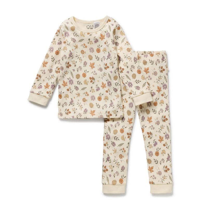 Wilson & Frenchy Unisex Sleepware Maple Glow Organic Long Sleeved Pyjamas