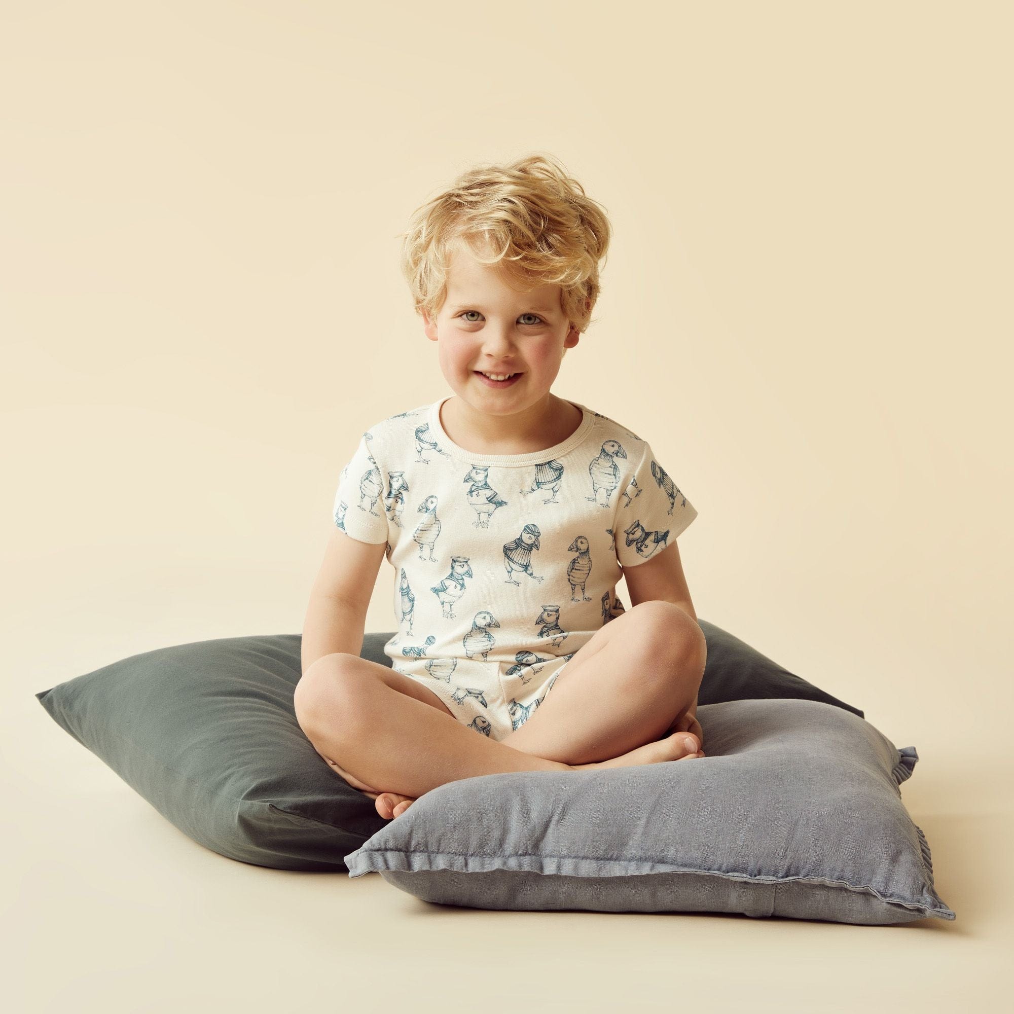 Wilson & Frenchy Unisex Sleepware Petit Puffin Organic Short Sleeve Pyjamas