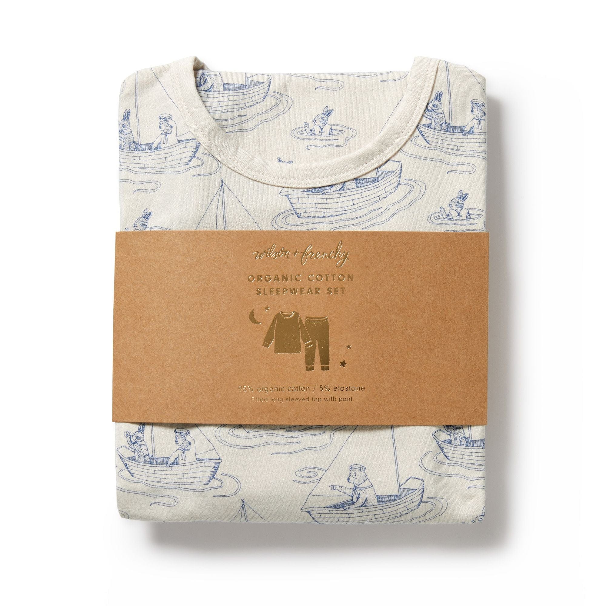 Wilson & Frenchy Unisex Sleepware Sail Away Organic Long Sleeved Pyjamas