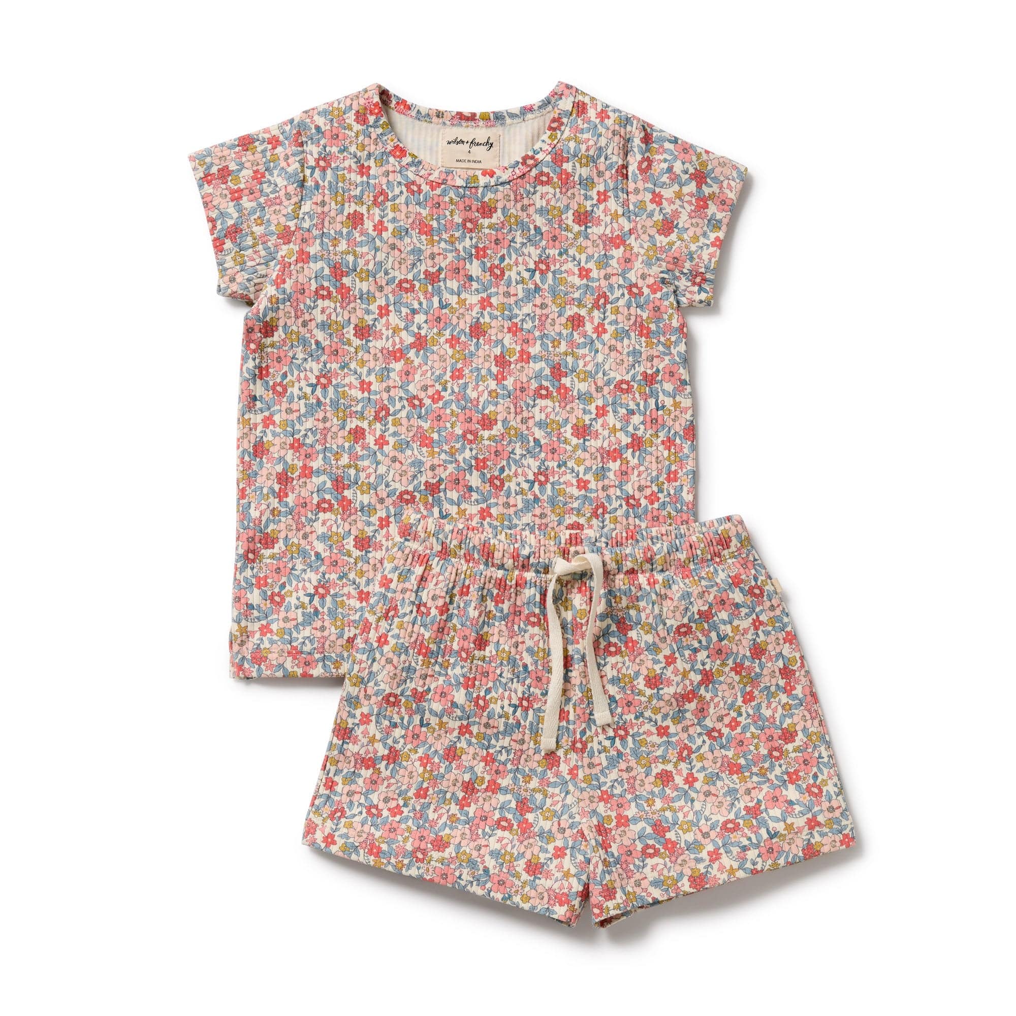 Wilson & Frenchy Unisex Sleepware Summer Bloom Organic Short Sleeved Pyjamas
