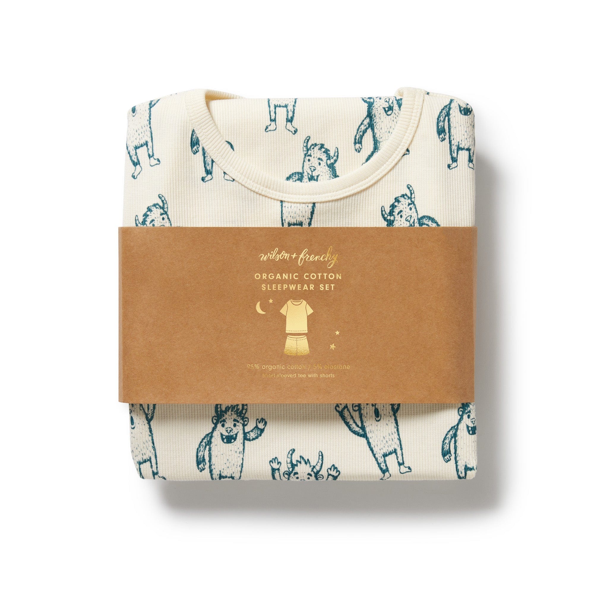 Wilson & Frenchy Unisex Sleepware Yeti Organic Short Sleeved Pyjamas