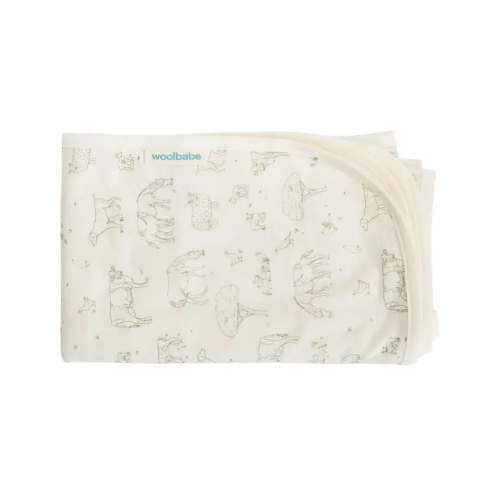 Woolbabe Accessory Blanket Merino/Organic Cotton Swaddle/Blanket - Farmyard