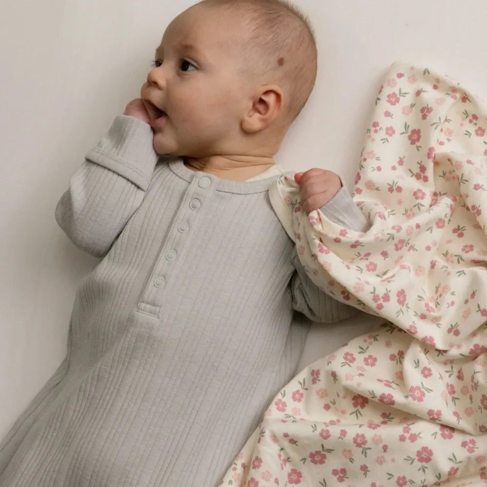 Woolbabe Accessory Blanket Merino/Organic Cotton Swaddle/Blanket - Vintage Bloom