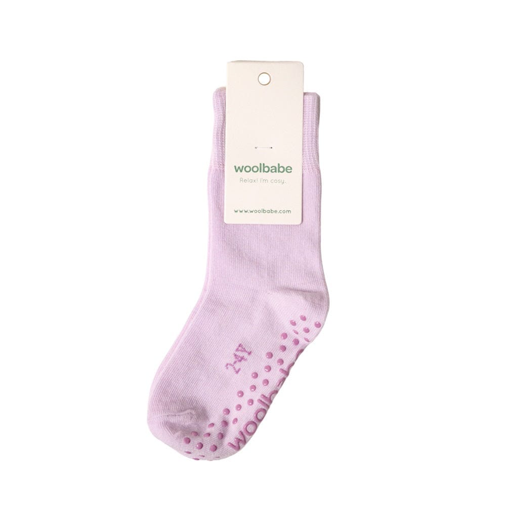 Woolbabe Accessory Socks Mauve / NB-3M Woolbabe Merino & Organic Cotton Sleepy Socks