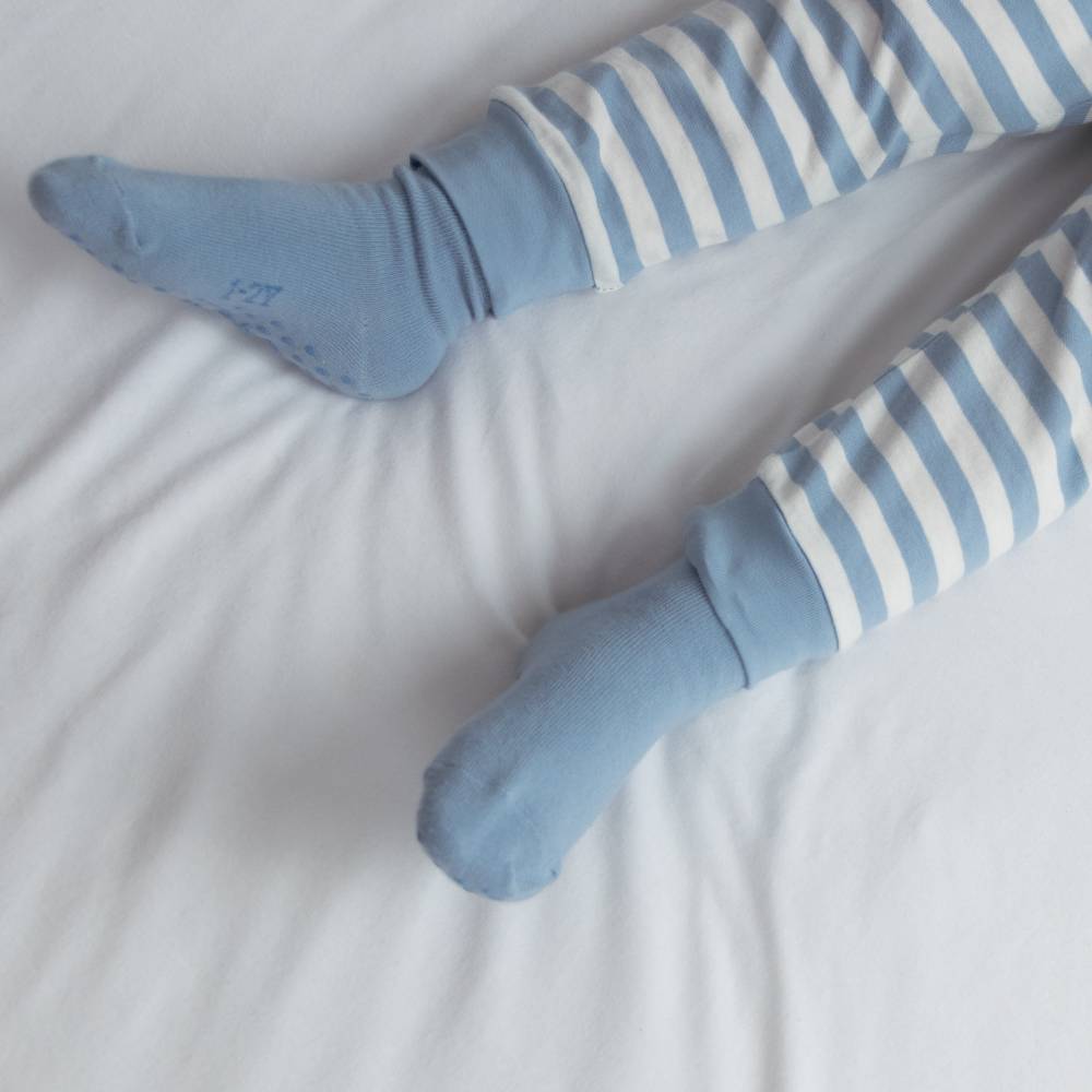 Woolbabe Accessory Socks Merino & Organic Cotton Sleepy Socks - Glacier