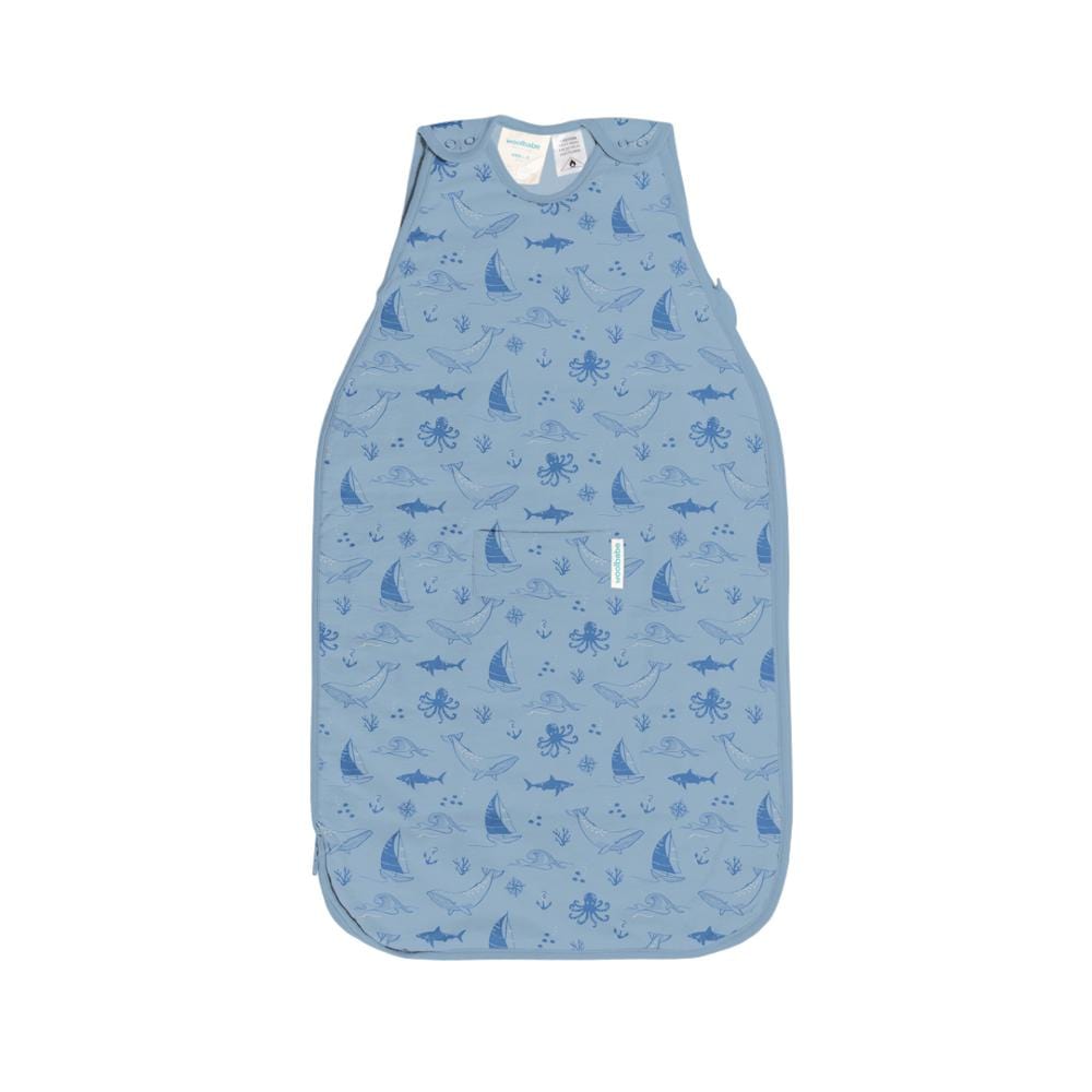 Woolbabe Linen 0-9M Mini 3-Seasons Sleeping Bag - Glacier Sail Away