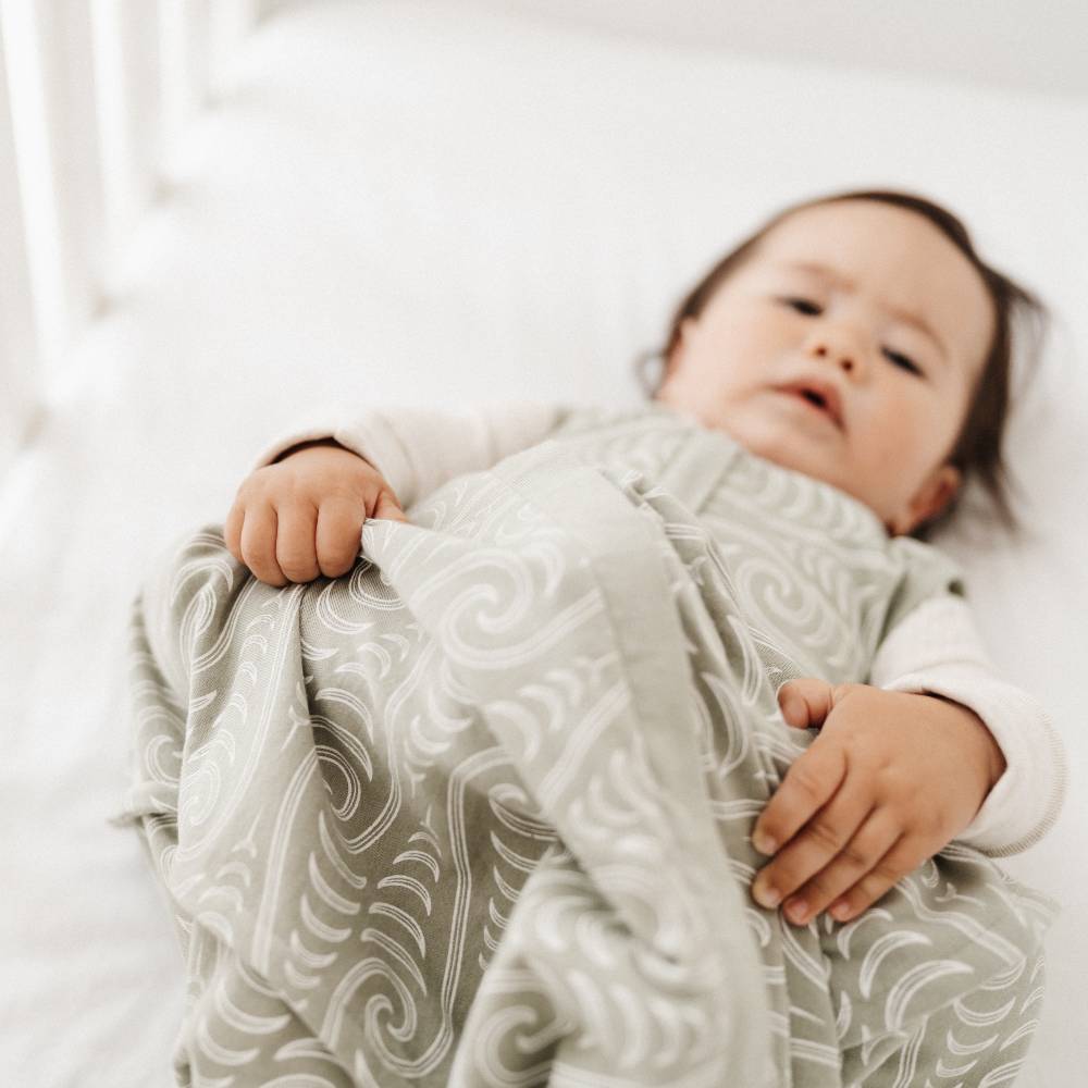 Woolbabe Linen 3-24M 3 Seasons Front Zip Sleeping Bag - Flax Ngaru