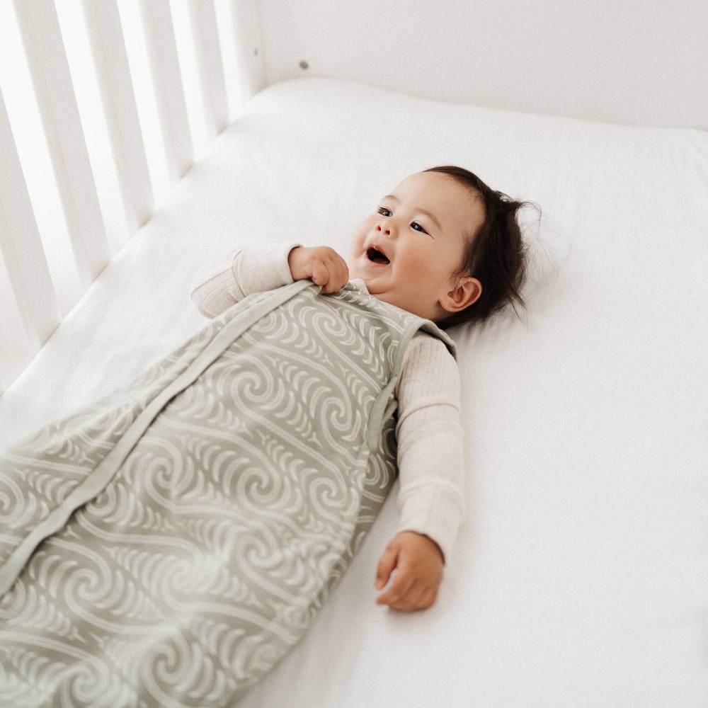 Woolbabe Linen 3-24M 3 Seasons Front Zip Sleeping Bag - Flax Ngaru