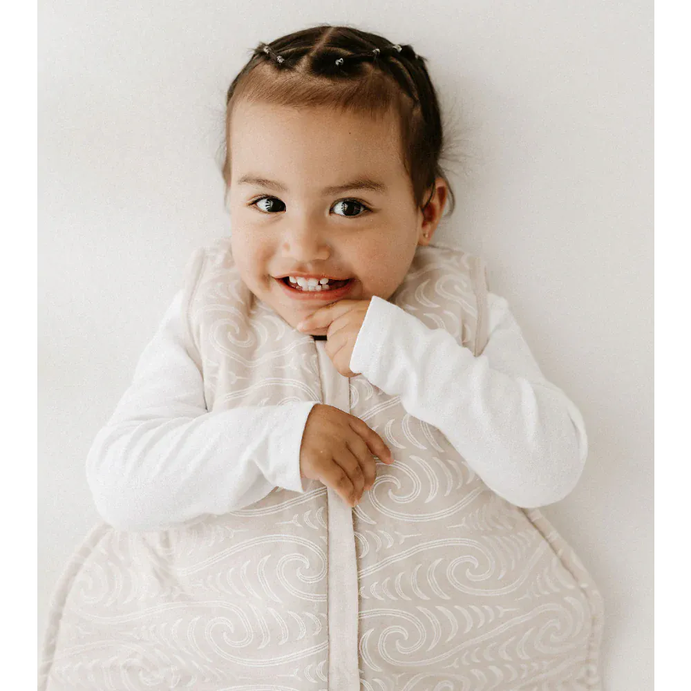 Woolbabe Linen 3-24M BO & KO Collab Duvet Front Zip Sleeping Bag - Ngaru