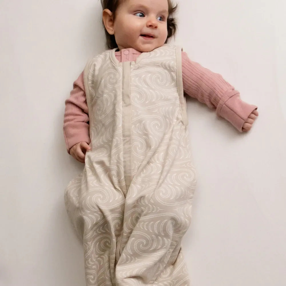 Woolbabe Linen 3-24M BO & KO Collab Summer Front Zip Sleeping Bag - Ngaru