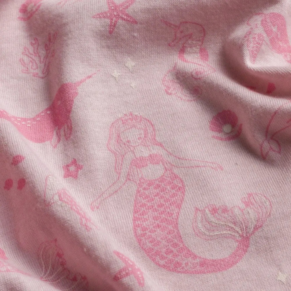 Woolbabe Linen 3-24M Duvet Front Zip Sleeping Bag - Shell Mermaids