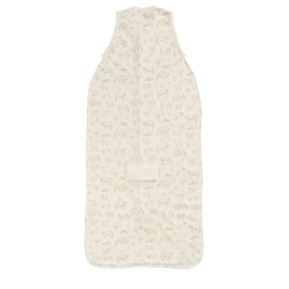 Woolbabe Linen 3-24M Summer Merino/Organic Cotton Sleeping Bag - Farmyard