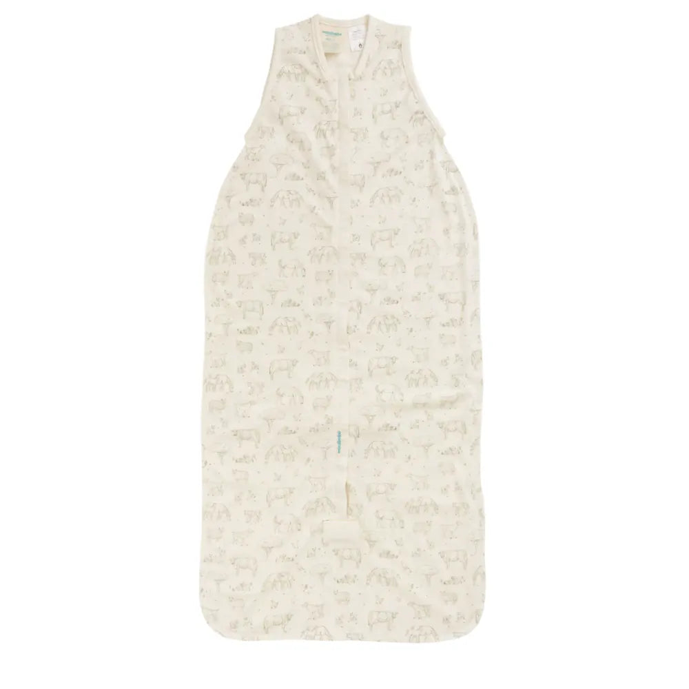 Woolbabe Linen 3-24M Summer Merino/Organic Cotton Sleeping Bag - Farmyard