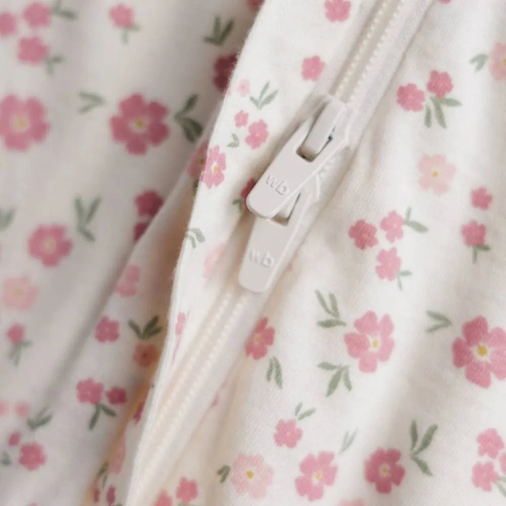 Woolbabe Linen 3-24M Summer Merino/Organic Cotton Sleeping Bag - Vintage Bloom