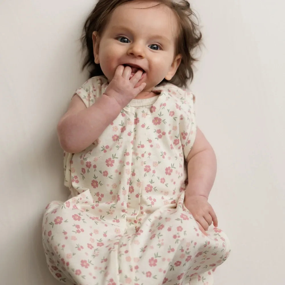 Woolbabe Linen 3-24M Summer Merino/Organic Cotton Sleeping Bag - Vintage Bloom