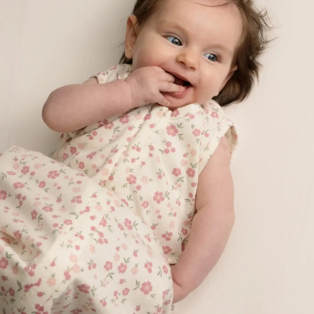 Woolbabe Linen 3-24M Summer Merino/Organic Cotton Sleeping Bag - Vintage Bloom