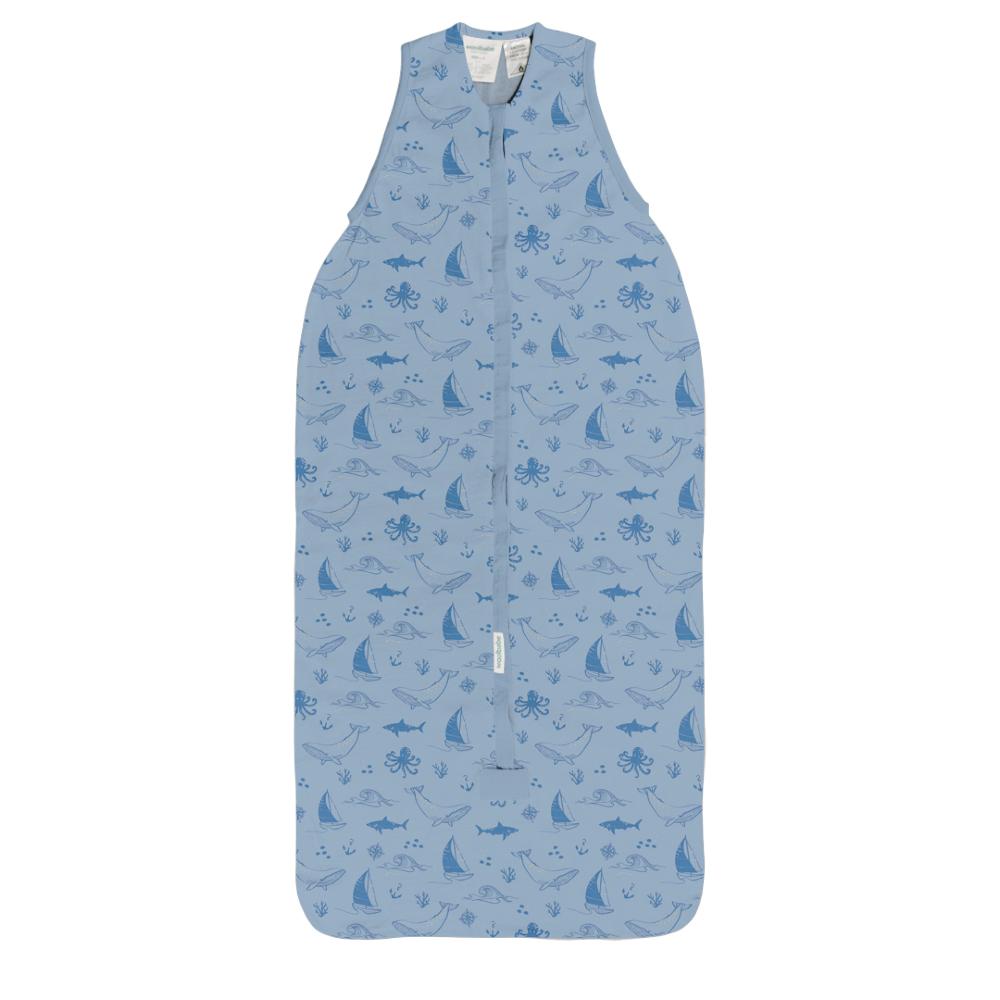 Woolbabe Linen 3-24M Woolbabe 3 Season Front Zip Sleeping Bag Glacier Sail Away