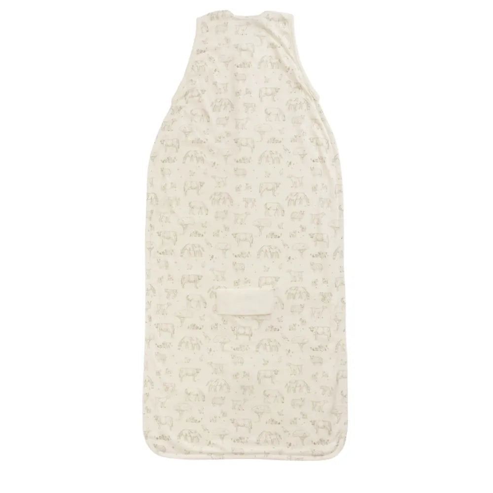 Woolbabe Linen 3 Seasons Front Zip Sleeping Bag - Farmyard