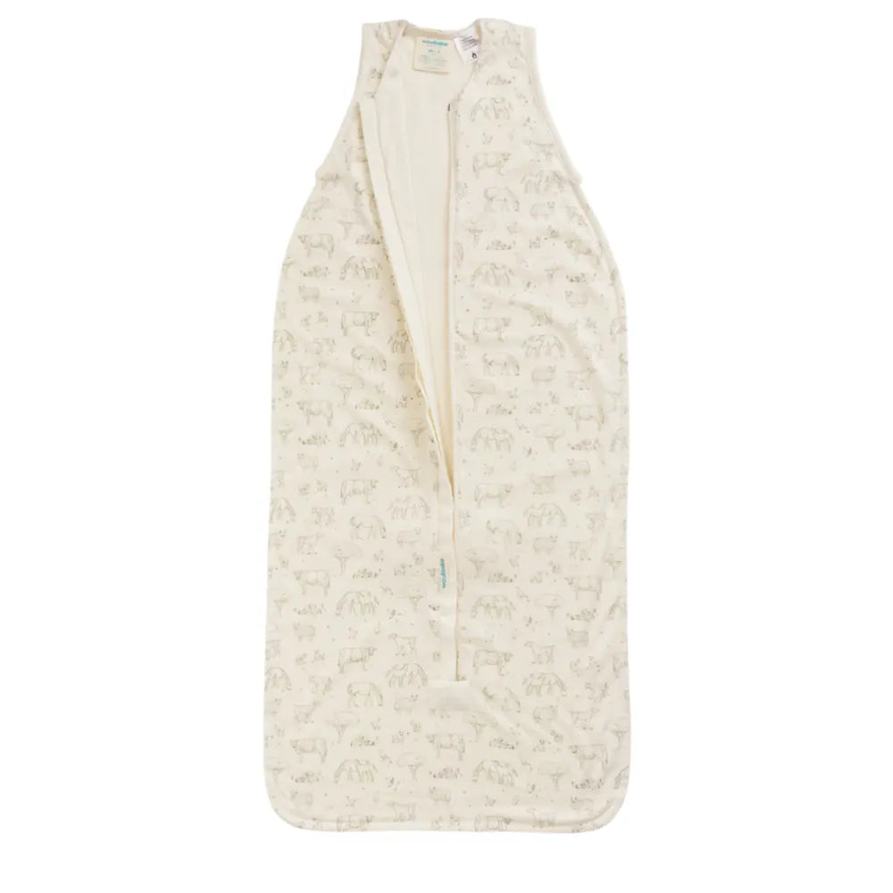 Woolbabe Linen 3 Seasons Front Zip Sleeping Bag - Farmyard