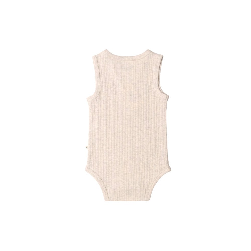 Woolbabe Unisex Onesie Woolbabe Organic Cotton/Merino Singletsuit - Natural Marl