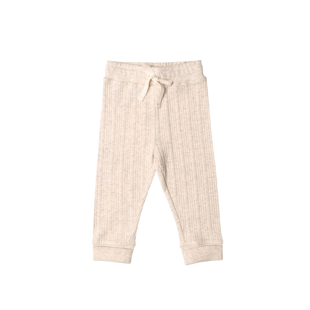 Woolbabe Unisex Pants Woolbabe Organic Cotton/Merino Relaxed Pants - Natural Marl