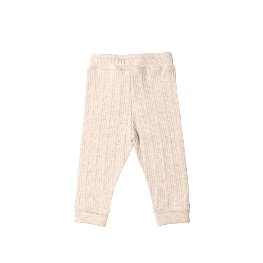 Woolbabe Unisex Pants Woolbabe Organic Cotton/Merino Relaxed Pants - Natural Marl