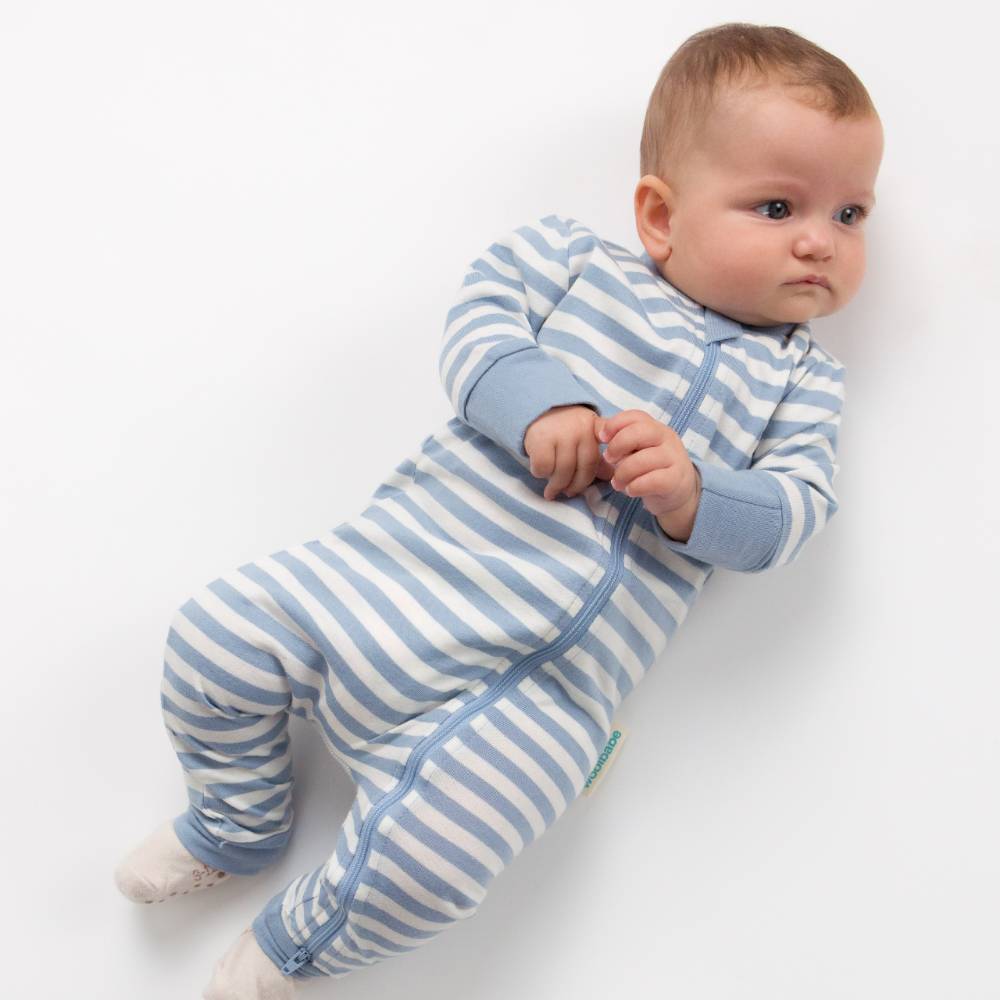 Woolbabe Unisex Sleepware Merino/Organic Cotton PJ Suit - Glacier