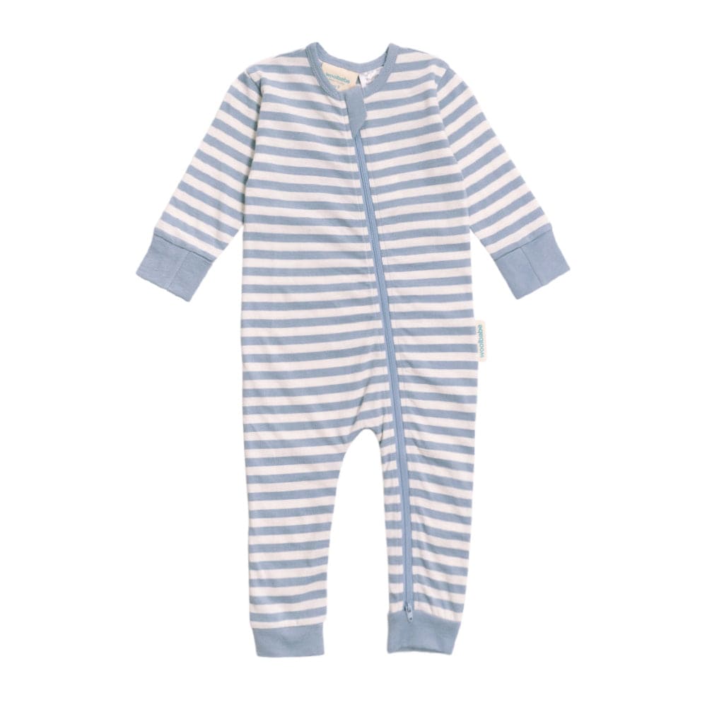 Woolbabe Unisex Sleepware Merino/Organic Cotton PJ Suit - Glacier