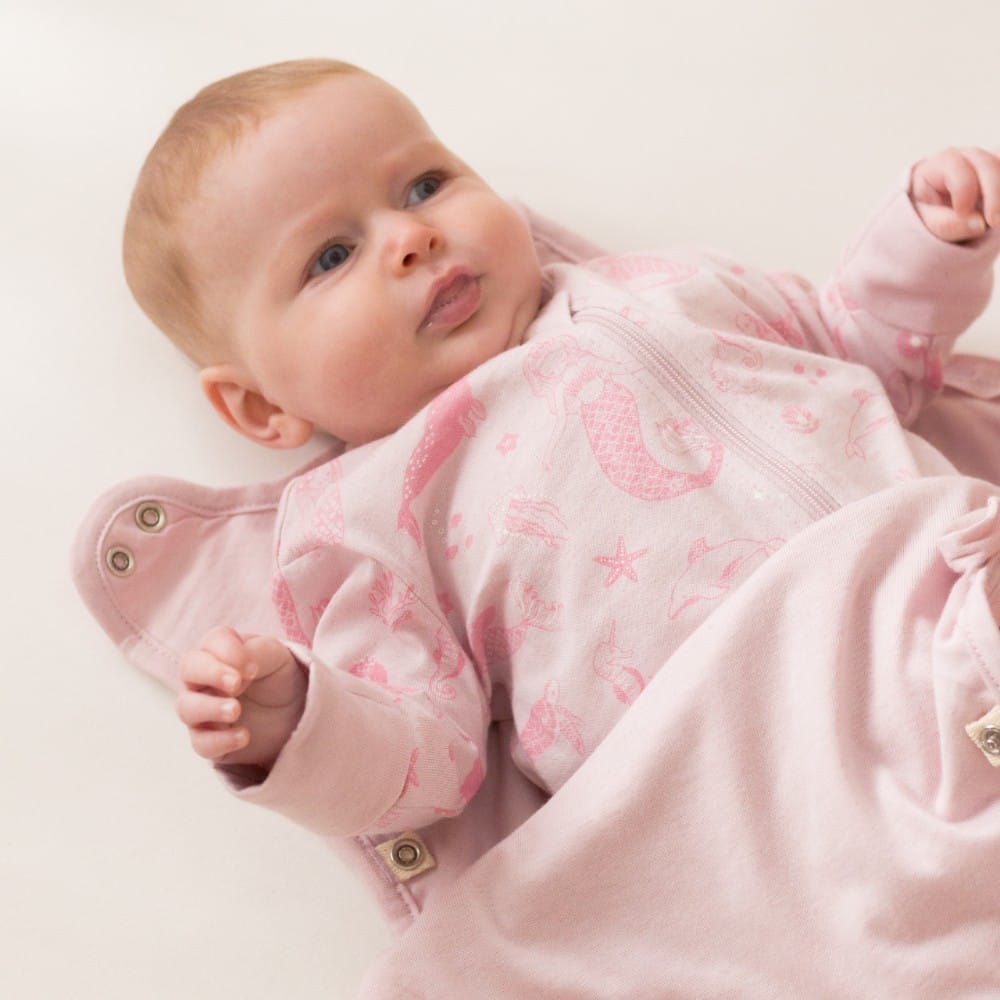 Woolbabe Unisex Sleepware Merino/Organic Cotton PJ Suit - Shell Mermaids