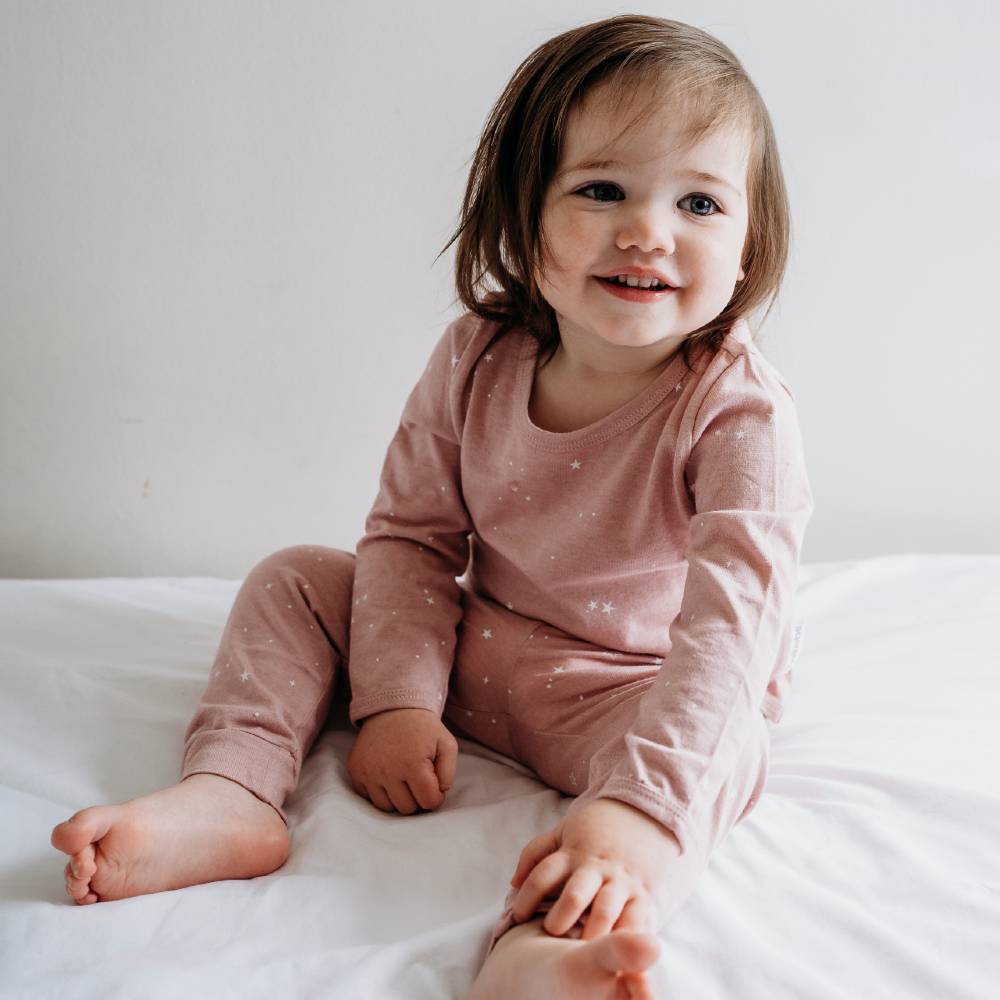 Woolbabe Unisex Sleepware Merino/Organic Cotton Winter Pyjamas - Dusk Stars