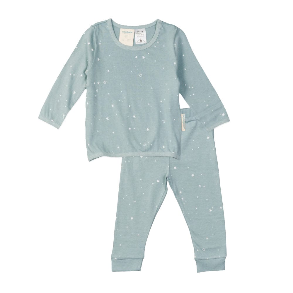 Woolbabe Unisex Sleepware Woolbabe Merino/Organic Cotton Winter Pyjamas - Tide Stars