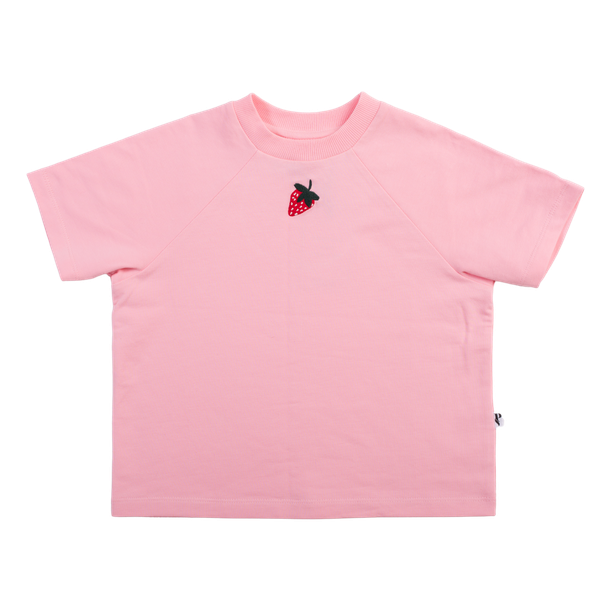 Pink & Strawberry Raglan Box Tee