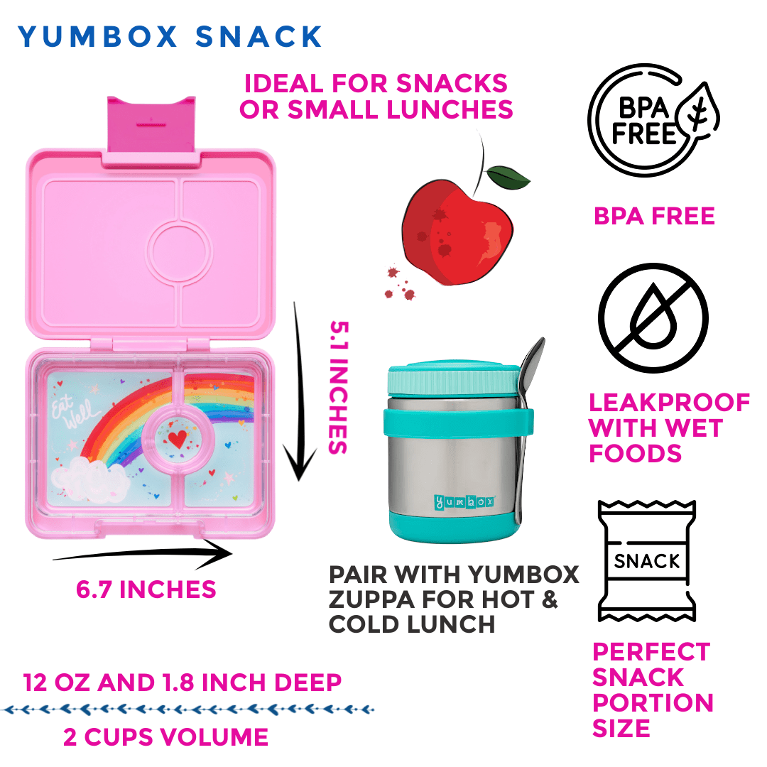 Yumbox Accessory Feeding Yumbox Snack - Power Pink (Rainbow)