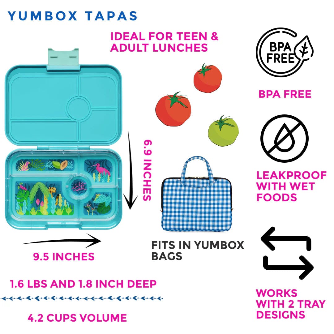 Yumbox Accessory Feeding Yumbox Tapas -Antibes Blue (Jungle Tray)