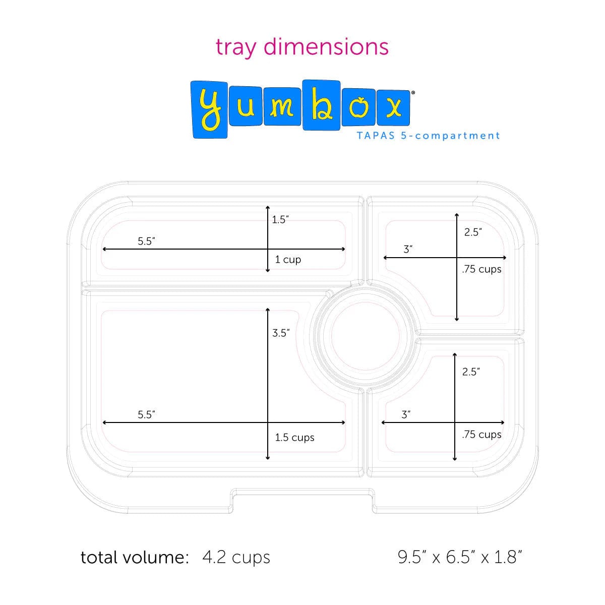 Yumbox Accessory Feeding Yumbox Tapas -Antibes Blue (Jungle Tray)