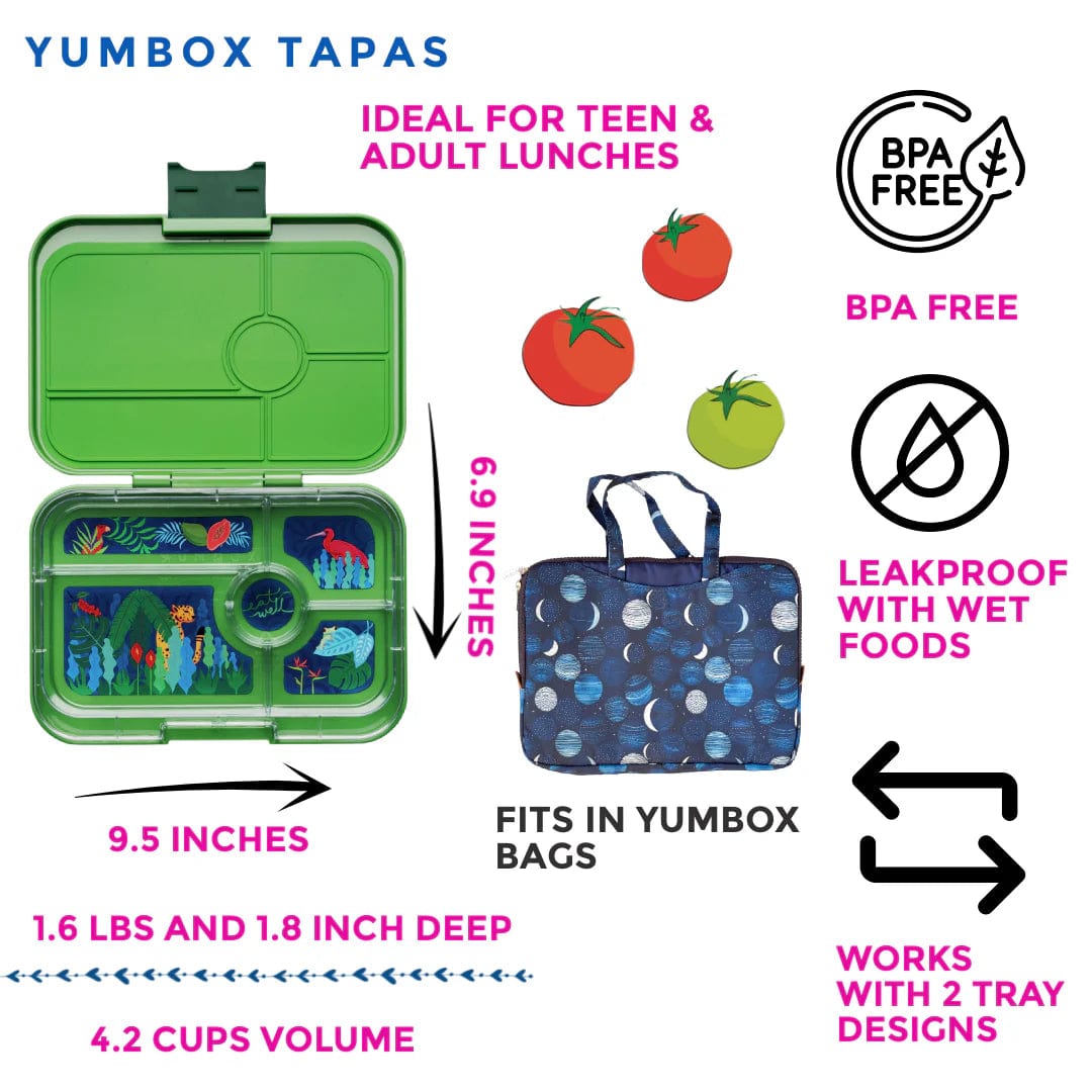 Yumbox Accessory Feeding Yumbox Tapas - Jurassic Green (Jungle Tray)